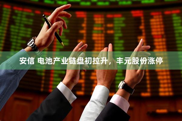 安信 电池产业链盘初拉升，丰元股份涨停